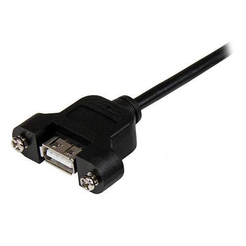 USB Cable StarTech.com USBPNLAFAM3 3ft Panel Mount USB A to A Black