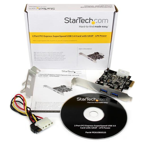 PCIe USB Card StarTech.com PEXUSB3S25 2 Port SuperSpeed UASP - PEXUSB3S25