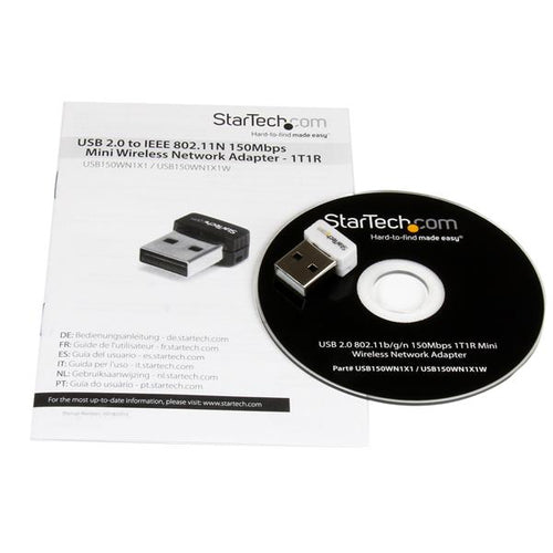 Wireless Network Adapter StarTech.com USB150WN1X1W 150Mbps 802.11n/g Compact Mini
