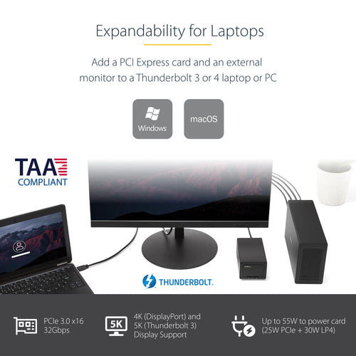 StarTech.com TB31PCIEX16 laptop dock/port replicator