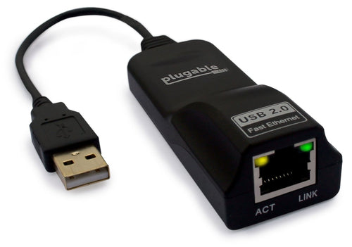 Plugable Technologies USB2-E100 10/100 LAN Wired Network Adapter - USB to Ethernet