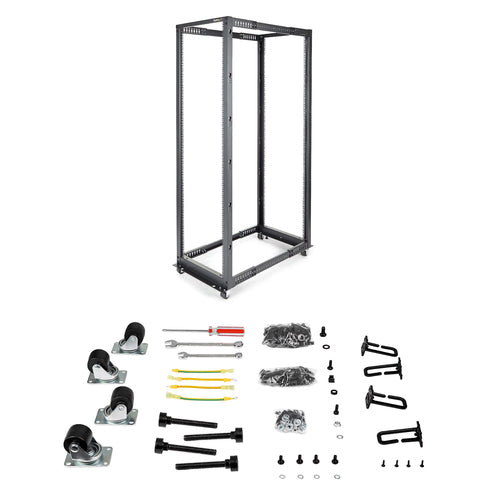 Rack Cabinet StarTech.com 4POSTRACK42 42U 600kg 40in Mounting Depth Freestanding - 4POSTRACK42