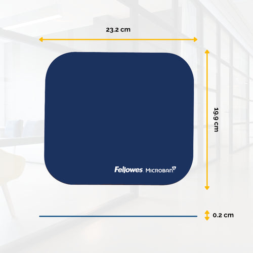 Fellowes Microban Mouse Pad Navy