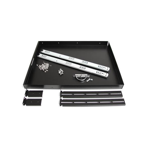 StarTech.com SLIDESHELFD 1U Sliding Server Rack Mount Keyboard Shelf - Steel, 55lbs Capacity