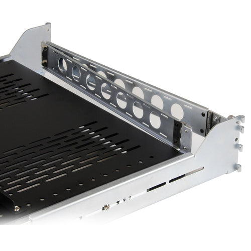 Sliding Rack Shelf StarTech.com UNISLDSHF19M 2U Vented 125lb Adjustable 24in Deep