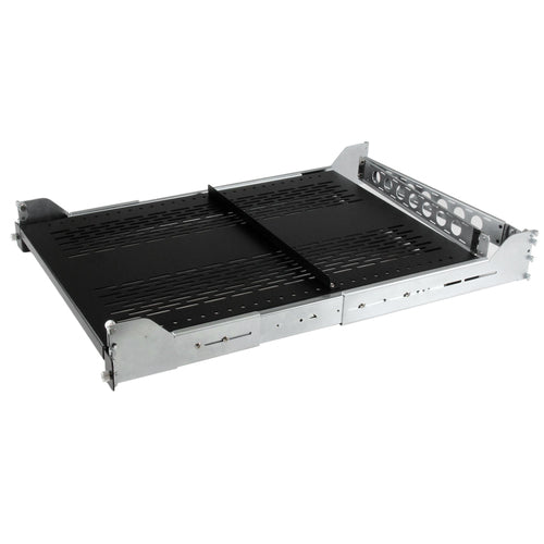 Sliding Rack Shelf StarTech.com UNISLDSHF19M 2U Vented 125lb Adjustable 24in Deep