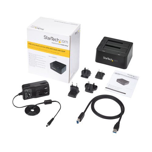 StarTech.com SDOCK2U33 Dual-Bay USB 3.0 SATA Docking Station - 8TB Capacity