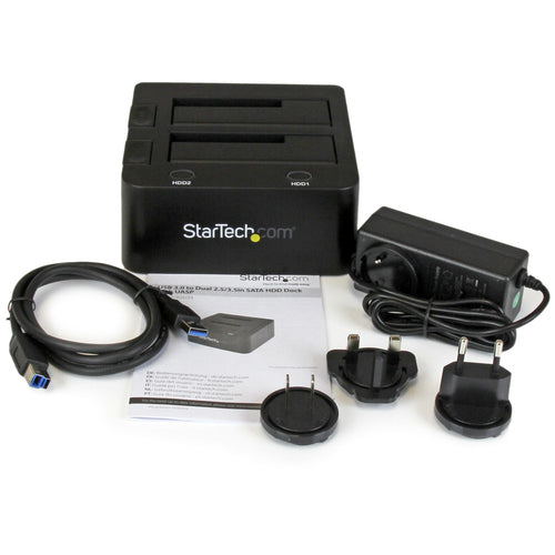StarTech.com SDOCK2U33 Dual-Bay USB 3.0 SATA Docking Station - 8TB Capacity