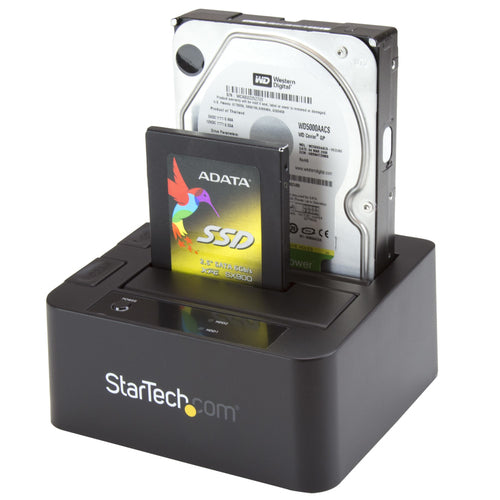 StarTech.com SDOCK2U33EB Dual-Bay USB 3.0 eSATA SATA Hard Drive Docking Station - 2.5/3.5" Compatibility