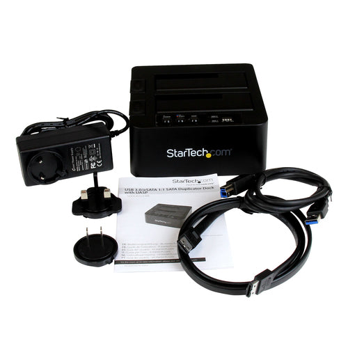 StarTech.com SDOCK2U33RE Dual Bay Hard Drive Duplicator - USB 3.0 & eSATA Cloner for 2.5/3.5" SATA Drives