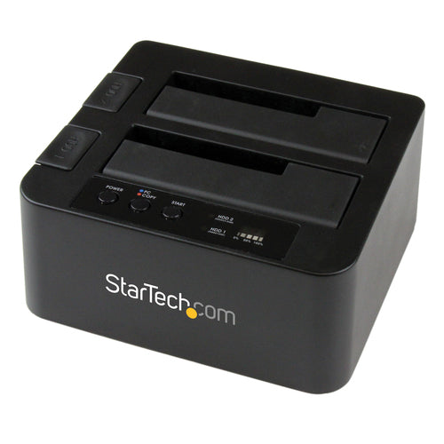 StarTech.com SDOCK2U33RE Dual Bay Hard Drive Duplicator - USB 3.0 & eSATA Cloner for 2.5/3.5" SATA Drives