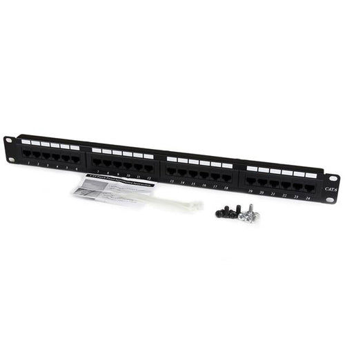 Patch Panel StarTech.com C6PANEL24 24 Port Rackmount Cat 6 RJ-45