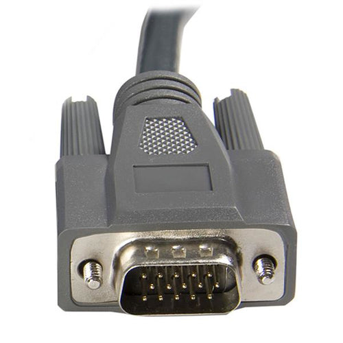 Ultra-Thin 6ft USB VGA KVM Cable Black 1.8m Male/Male