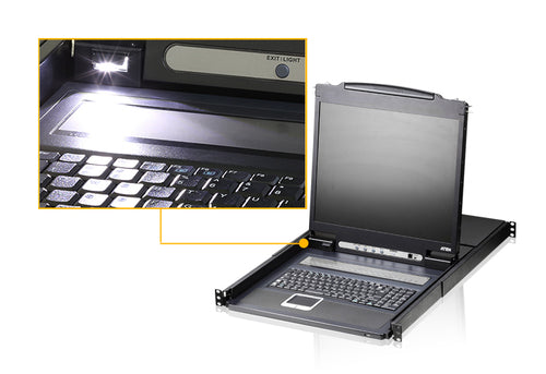 ATEN CL1308N KVM Switch - 1280x1024, Rack Mountable, 1U, Black