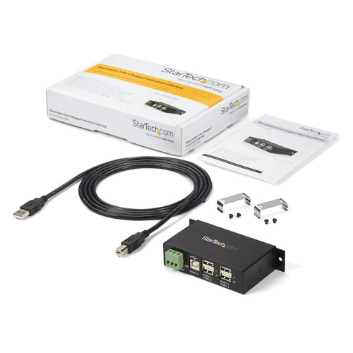 USB Hub StarTech.com ST4200USBM 4-Port USB 2.0 Type-B Metal Industrial Mountable - ST4200USBM