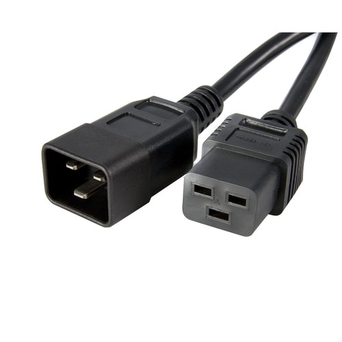 Power Extension Cable IEC 320 C19 to C20 13A 250V 16AWG 3ft