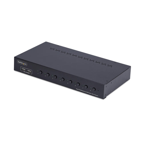 8-Port DisplayPort KVM Switch 4K 60Hz Rack Mount Kit OS Independent