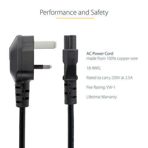 StarTech.com PXTNB3SUK2M power cable