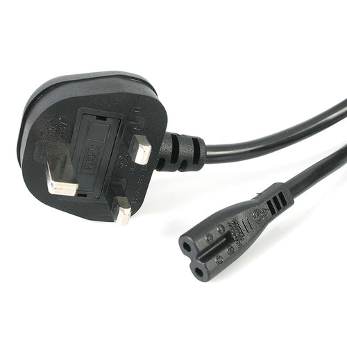 UK Laptop Power Cable 3ft 250V 2.5A BS 1363 to C7 Black