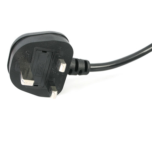 UK Laptop Power Cable 3ft 250V 2.5A BS 1363 to C7 Black