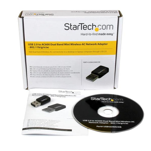 Wireless Network Adapter StarTech USB433WACDB AC600 Dual Band Mini USB