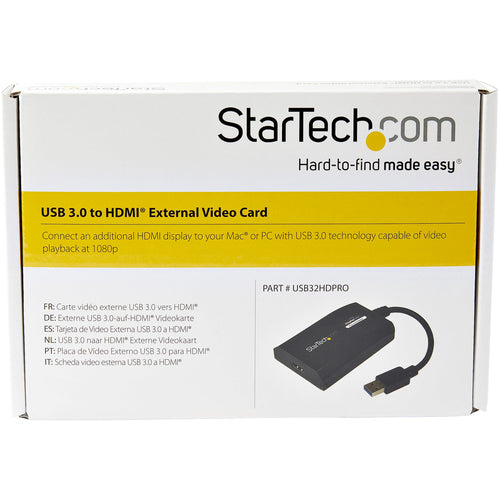 USB 3.0 to HDMI Adapter 1080p DisplayLink Certified External Graphics Card