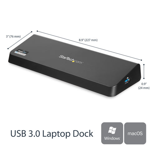 USB Docking Station StarTech.com USB3DOCKHDPC Dual Monitor 4K HDMI DisplayPort