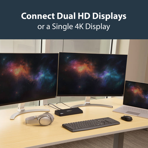 USB Docking Station StarTech.com USB3DOCKHDPC Dual Monitor 4K HDMI DisplayPort