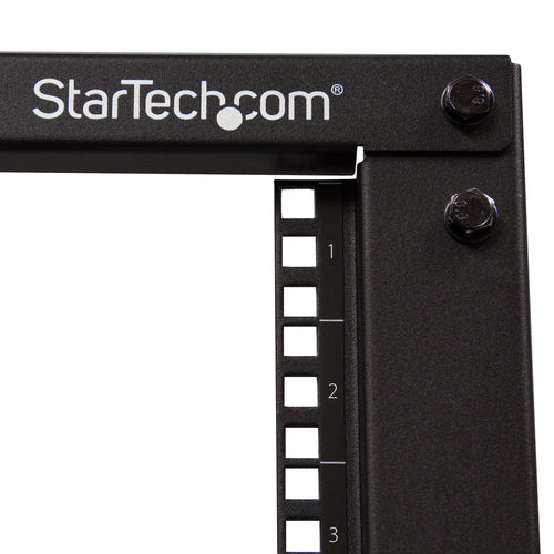 12U Open Frame Server Rack with Wheels Adjustable Depth 544kg Capacity