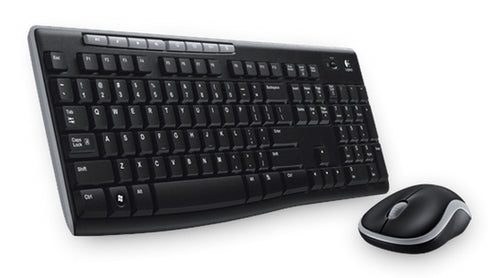 Wireless Keyboard and Mouse Combo Logitech MK270 Full-Size Black RF Wireless