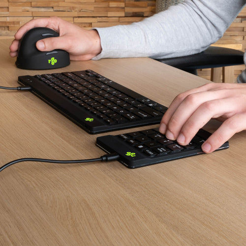 Numeric Keypad R-Go Tools RGOCONMWDBL Ergonomic USB Wired Break Software 1.5m Cable
