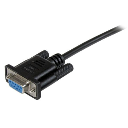 DB9 RS232 Serial Null Modem Cable 2m - Black, Female-Female