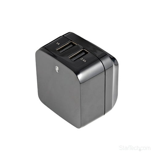 Mobile Device Charger StarTech.com USB2PACBK Dual USB 17W 3.4A