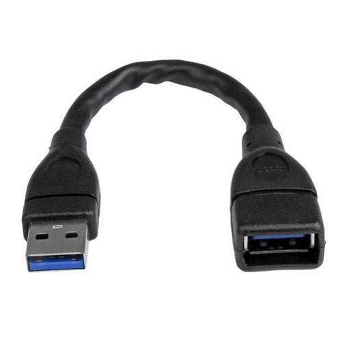 USB 3.0 A-to-A Extension Cable 6 Inch Black 5 Gbit/s