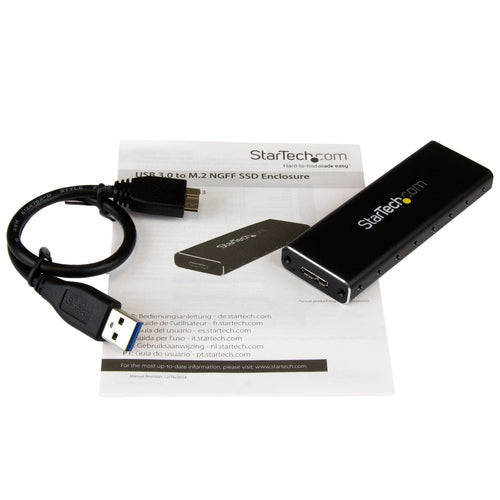 M.2 SSD Enclosure StarTech.com SM2NGFFMBU33 USB 3.0 5Gbps UASP Black - SM2NGFFMBU33