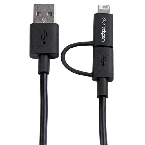 USB Cable StarTech LTUB1MBK 1m Apple MFi Micro-USB Charging