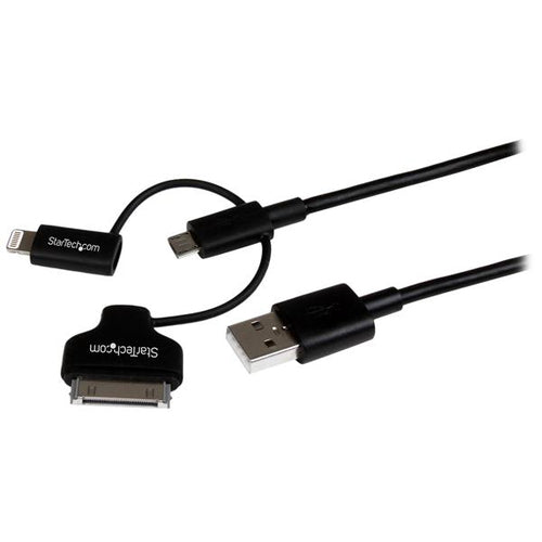 USB Charging Cable StarTech LTADUB1MB 3-in-1 Lightning Micro-USB 1 Meter