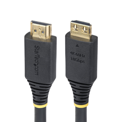 High Speed 15ft HDMI Cable with Gripping Connectors 4K 60Hz HDR10