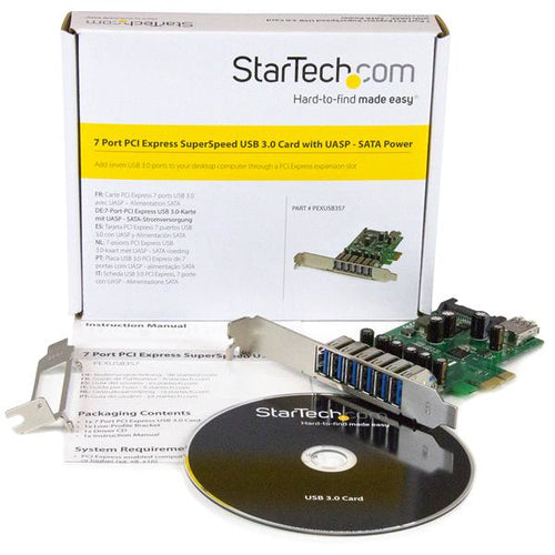 USB Expansion Card StarTech PEXUSB3S7 7-Port PCIe USB 3.0 High-Speed