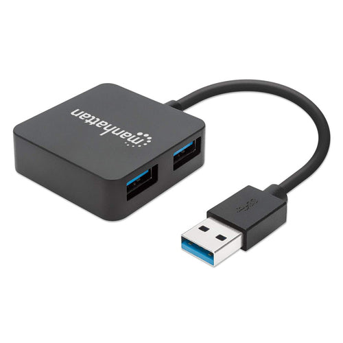 USB Hub Manhattan 162296 4-Port USB-A 5 Gbps Charging Compact
