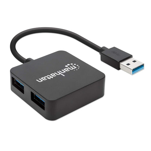 USB Hub Manhattan 162296 4-Port USB-A 5 Gbps Charging Compact