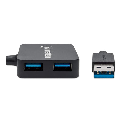 USB Hub Manhattan 162296 4-Port USB-A 5 Gbps Charging Compact