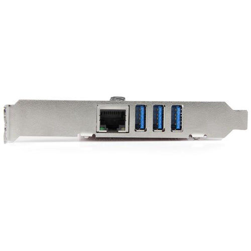 Network Card StarTech.com PEXUSB3S3GE 3-Port PCI Express USB 3.0 5Gbps Gigabit Ethernet - PEXUSB3S3GE
