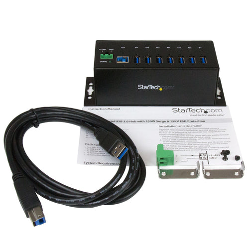 USB Hub StarTech.com ST7300USBME 7-Port 5Gbps Steel Industrial Mounting