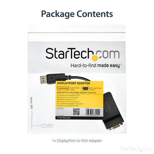 Video Adapter StarTech.com DP2VGA 1080p Active DP to VGA 0.08m