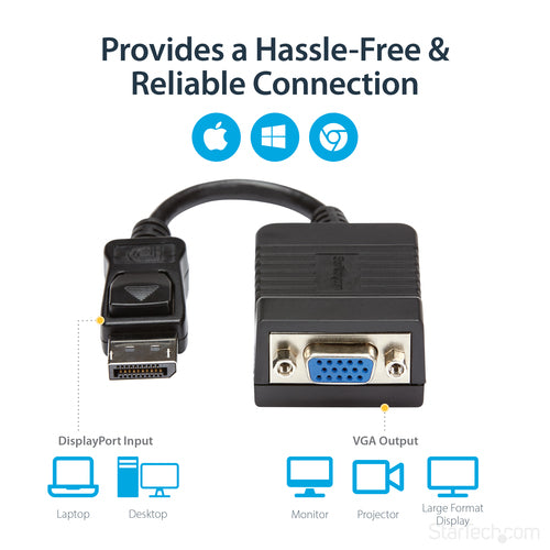 Video Adapter StarTech.com DP2VGA 1080p Active DP to VGA 0.08m