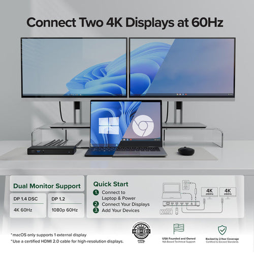 Plugable Technologies UD-MSTH2 laptop dock/port replicator