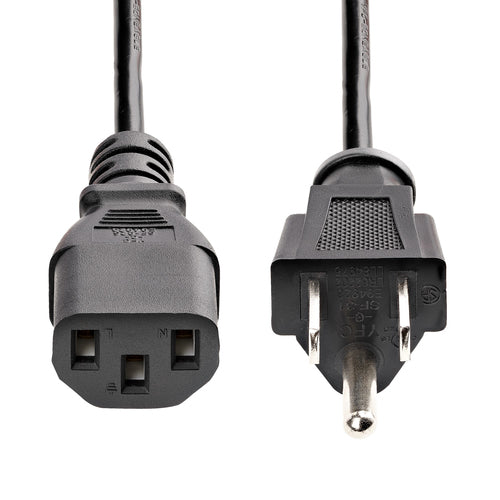 Power Cable StarTech 12ft NEMA 5-15P C13 10A 125V Black