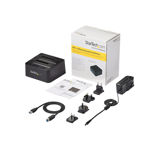 Hard Drive Docking Station StarTech.com SDOCK2U313 Dual-Bay USB 3.2 Gen 2 10Gbps