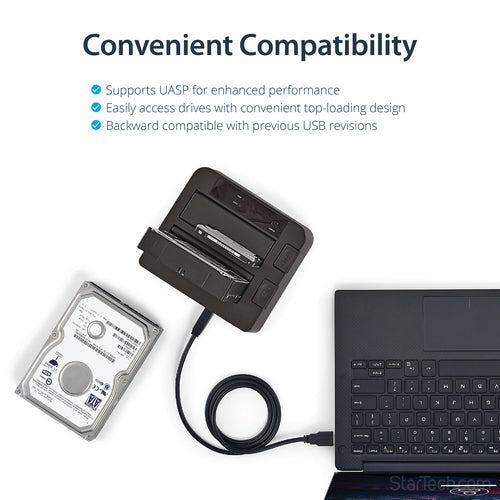 Hard Drive Docking Station StarTech.com SDOCK2U313 Dual-Bay USB 3.2 Gen 2 10Gbps